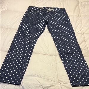 AG Adriano Goldschmied Blue Polka Dot Women's Jeans